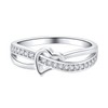 starchenie Infinity Heart Promise Ring for Women 925 Sterling Silver