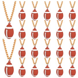 KeeStar 24 Pack Rugby Necklace Party Favors for Sports Themed Baby Shower, Birthday Party Goodie Bag Fillers, School Carnival Rewards, Photography Props, Home Decorations, Classroom Prize