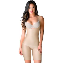 Romanza Seamless Body Shaper Abdomen Compression Short Girdle 2020 (Beige, 34 - Medium)