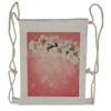 Ambesonne Coral Drawstring Backpack, Blossoming Sakura Branch, Sackpack Bag
