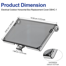Electrical Outdoor Outlet Box Cover DBHC-1, Extra Duty Horizontal Cover Replacement for Wet Locations, Type 3R Enclosure Electric Box Covers Fit for DBHS1C/DBHR1C/DBHM1C/DBHR141C Electricity, 2 Pcs