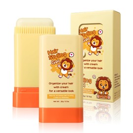Hair Wax Stick for Baby Styling - Hair Wax Stick for Kids - 2-in-1 Design with Built-in Comb, Slick, for Kids Waxes, Moisturizing, Non-Greasy, Easy to Use, Compact and Portable