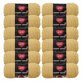 Red Heart Cornmeal Super Saver Yarn 12/Pk 12 Pack