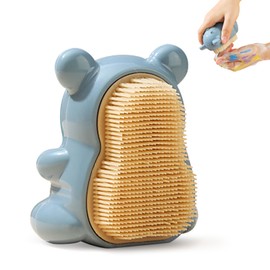 SAMIQU Bear Fingernail Brush, Kids Nail Brush with Soft Bristles - Nail Cleaning Brush for Hand, Toes for Children, Women and Girls (Blue)