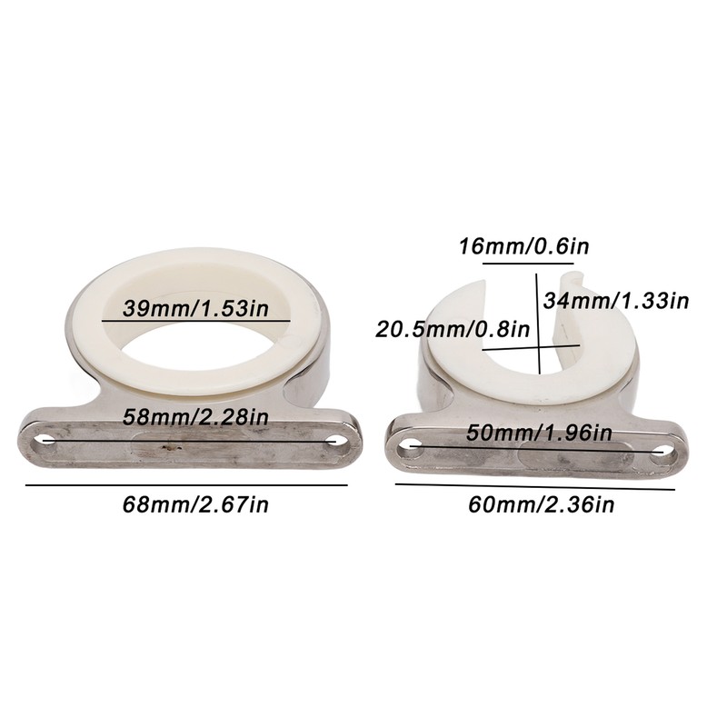 316 Stainless Steel Horizontal Fishing Rod Rack Multiple Rod Holder