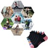 Ankle Socks for Women Black Running Socks, Cushioned Athletic Low
