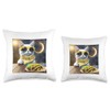 Solar Eclipse Taco Cat Throw Pillow