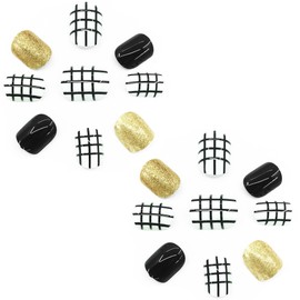 O2 Salon 5635D Full Cover Graphic Design Acrylic Fake False Nails Art Tips for Nail salon, Girls, Women, Bridal Wedding Dating Party (48 pcs/ 2 set)