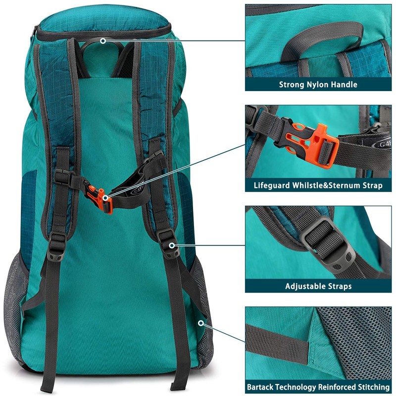 G4Free 40L Lightweight Foldable Hiking Backpack Travel Camping Trekking Daypack