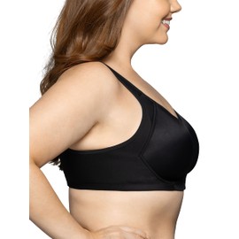 Vanity Fair Women's Sport Full Figure Wirefree Bra 71500, Midnight Black Feather Grey, 38DD
