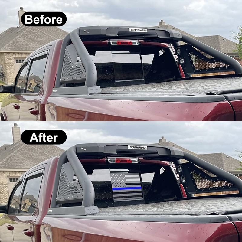 Zhizhong for 2004-2018 Chevy Silverado GMC Sierra Back Middle Window