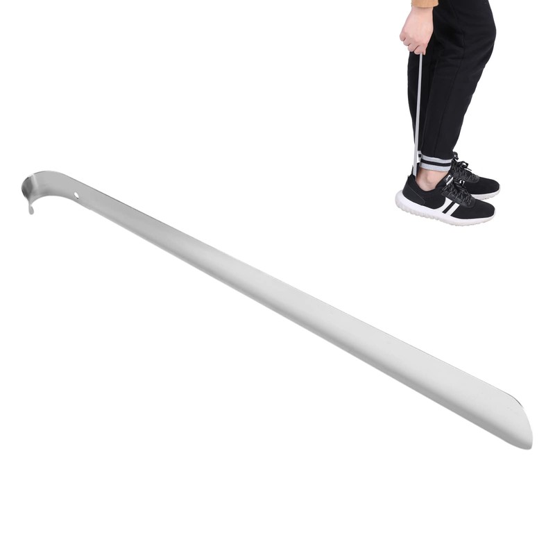 Long Stainless Steel Shoe Horn, 16.1 Inch Heavy Duty Stainless