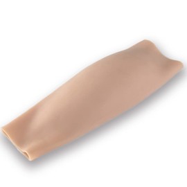 Liifun Silicone Calf Pads Leg Onlays Calf Corrector for Bow Skinny Legs Cover Birthmark Scars Tattoo (0.39in thickness a pair, Beige)