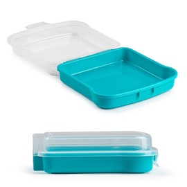 QILZO® Sandwich Holder, Lunch Holder, Snack Box, Reusable Food Storage, Delivery of 1 Unit, Random Colour