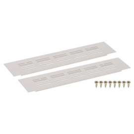 sourcing map 2Pcs Rectangle Ventilation Grille Aluminum Alloy Mesh Air Vent Covers, 225x50mm
