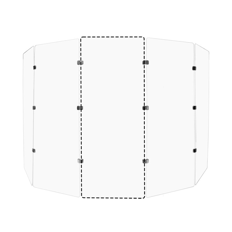 PENNZONI SIngle Panel Drum Shield Acrylic Panels w/ Plastic Hinges,