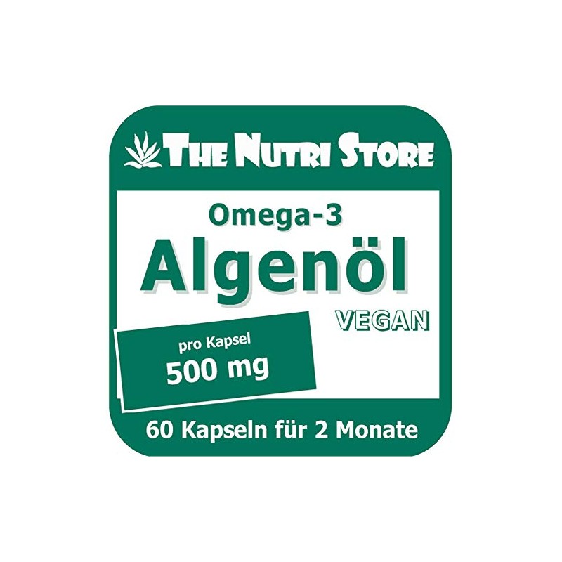 Omega-3 Algae Oil 500 mg Vegan Capsules Pack of 60