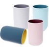 Bathroom Cups, Unbreakable Reusable Drinking Cups Set of 4 Colors