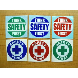 Unbranded/Generic 6pk Hard Hat Stickers | Think Safety First and Safety First Funny Vinyl Decals