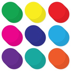 Paper Circle Cutouts 108pcs | Cut Out Shapes for Bulletin Board, Classroom, Decorations, Crafts. 3" x 3"