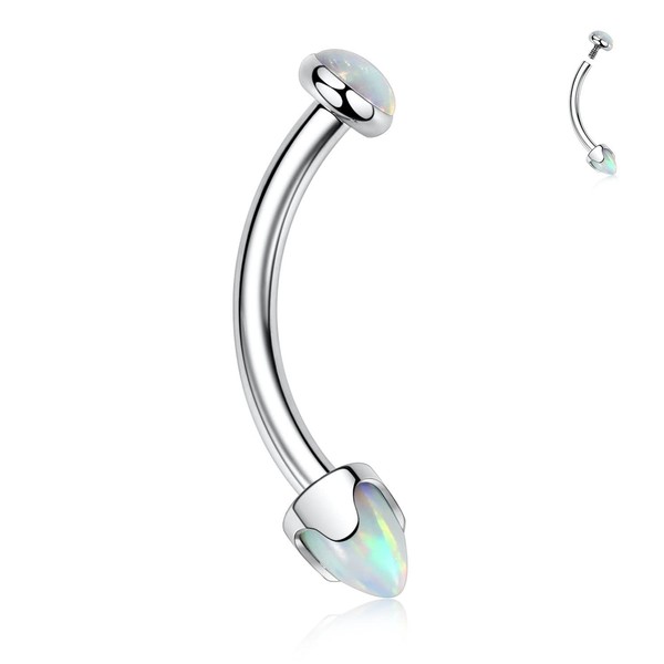 hengkaixuan G23 Titanium Eyebrow Piercing Jewellery Eyebrow Rings Curved Barbell