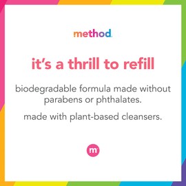 Method Method Gel Hand Soap Refill, Vanilla + Raspberry, Biodegradable Formula, 34 Fl Oz (Pack of 1) (Packaging May Vary)