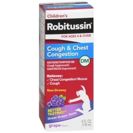 Robitussin Children's Cough & Chest Congestion DM Liquid Grape 4 OZ