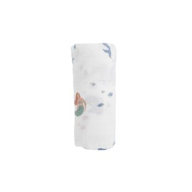Little Unicorn – Mermaids Cotton Muslin Swaddle Blanket | Single | 100% Cotton | Super Soft | Newborns and Infants | Large 47” x 47” | Machine Washable