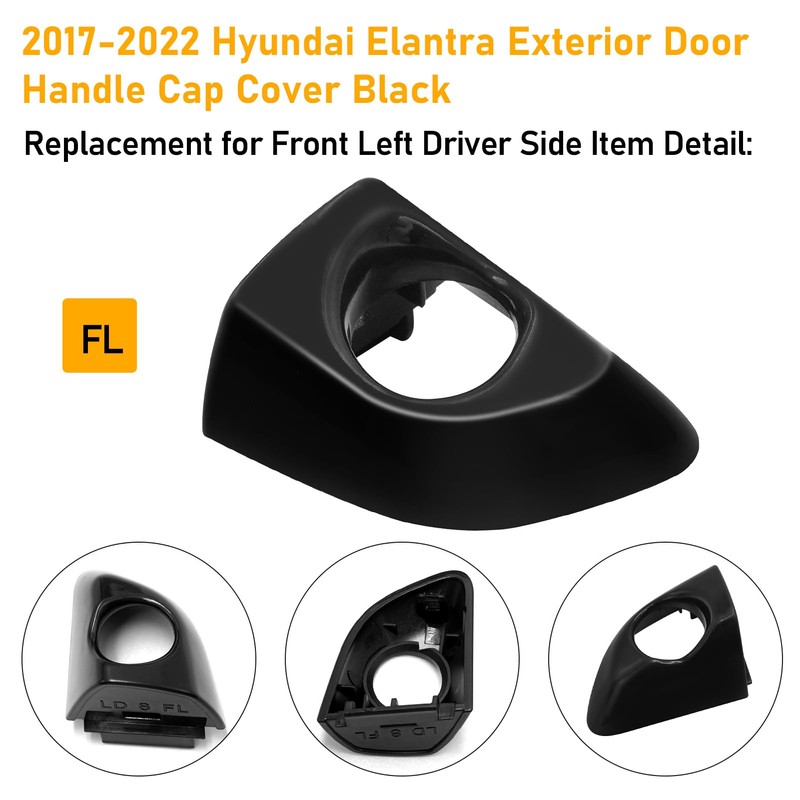 APESER Door Handle Cap Cover w/Key Hole Compatible with Hyundai