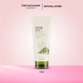 THE FACE SHOP Herb Day 365 Master Blending Foaming Cleanser 100ml / 170ml (Mung Bean / Lemon / Aloe) - Daily Use Foaming Cleanser