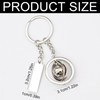 SKDFHOD Football Keyring, Metal Rotating 3D Sports Keychain, Car Keychain