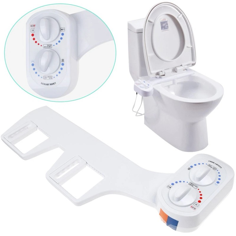 Bidet Toilet Attachment Hot Cold Fresh Water Non Electric Self