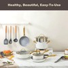 OUBRL ceramic cookware set,Healthy,Non Toxic,Pots and Pans Set non stick,14-Pcs