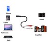 JacobsParts 1ft 2-RCA Male Plug to 3.5mm Female Aux Stereo