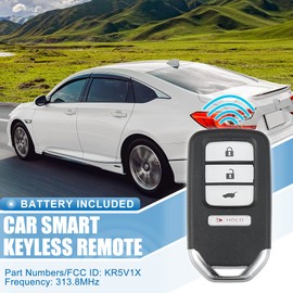 X AUTOHAUX 4 Button Car Keyless Entry Remote Control Replacement Key Fob Proximity Smart Fob KR5V1X for Honda HR-V 2016-2020 313.8MHz 47 Chip