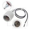 RTNLIT E26 Light Socket with Aluminum Shade Ring, Ceramic Medium