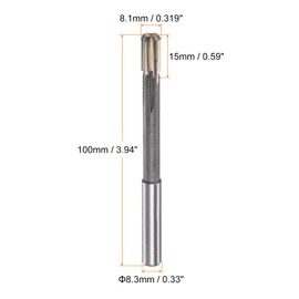 HARFINGTON Chucking Reamer 8.1mm H7 C1/K30 Carbide Tip Precision Straight Flutes Round Shank Lathe Machine Milling Cutter