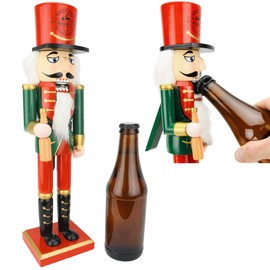 Tree Buddees Beercracker® – Bottle Opener Nutcracker – 15 Inch Tall Functional Bottle Opening & Festive Holiday Décor – Funny Gift for Men, Beer Lovers & Holiday Parties