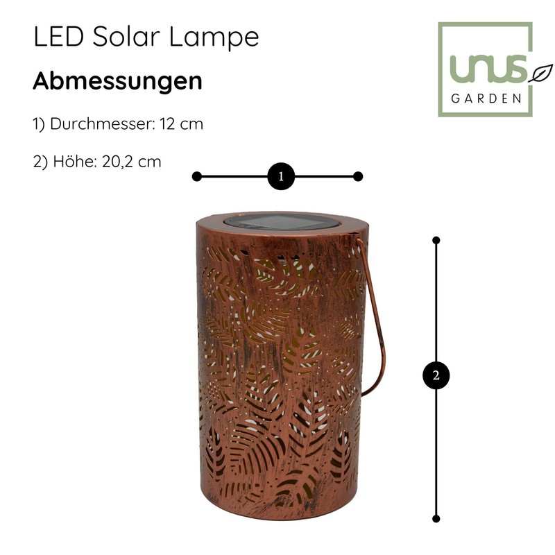 UNUS Solar Light Solar Lantern Palm Leaves Solar Lantern LED