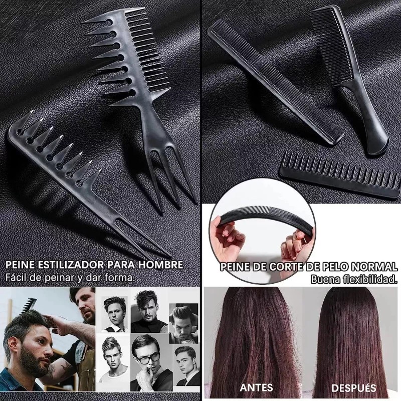Lecute 10 Peines Peluqueria Estetica Profesional Peinado Barber Set