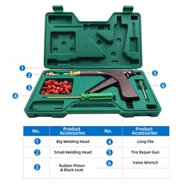 AVETUL Motorcycle Tire Plugger Repaire Tool Kit Tubeless Vacuum Tyre Repair Tool Kit with 32 pcs Rubber Plugs Tire Plug Gun Kit for Motorcycle Dirt Bike ATV Lawn Mower