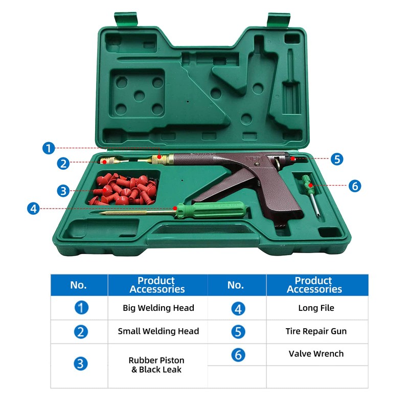 AVETUL Motorcycle Tire Plugger Repaire Tool Kit Tubeless Vacuum Tyre