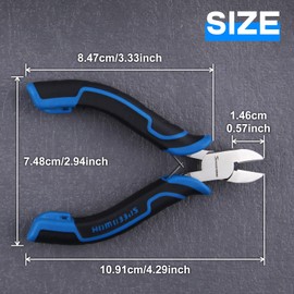 SPEEDWOX Mini Diagonal Cutting Pliers for Jewelry Making Mini Diagonal Pliers Wire Cutters Mini Jewelry Pliers Side Cutters Pliers Flush Cut Wire Pliers for Cutting Small Wires Ties Guitar Strings