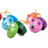 6pcs Wooden Finger Castanets, Cute Animal Pattern Kids Castanets, Musical
