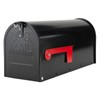 RAINHOL Black Metal Mailboxes for Outside Post Mount, Standard Mail
