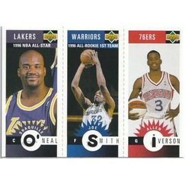 1996-97 Upper Deck Collector's Choice Shaquille O'Neal M132 / Joe Smith M117 Allen Iverson Rookie Card RC #M152 WN17