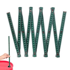 2 Meters 10-Fold Measuring Stick, Portable Foldable Ruler Durable Folding Wooden Ruler Oil Tank Level Gauge,Oil Tank Metre Rulers Featuring Two Scales of Centimeters and Inches
