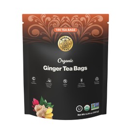 Buddha Teas - Organic Ginger Root Tea Bags - For Health & Wellbeing - With Antioxidants & Minerals - Clean Ingredients - Caffeine Free - OU Kosher & Non-GMO - 100 Non-String Tea Bags (Pack of 1)