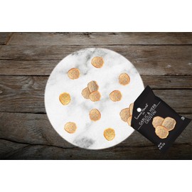 Summer Harvest Garlic & Herb Crostini - .75oz - 100 bags, individually wrapped small bagel chips seasoned with garlic and savory herbs. Packed 25 mini pouches to a poly bag. 4 Master bags per order