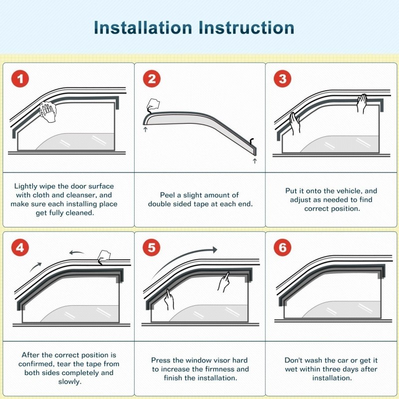 GEARZAAR For 2011-2016 Scion TC Coupe 2-Door JDM Window Visors